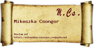 Mikeszka Csongor névjegykártya